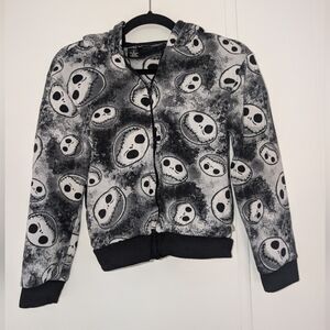 Disney Jack Skellington Black and Gray Nightmare Before Christmas Hoodie